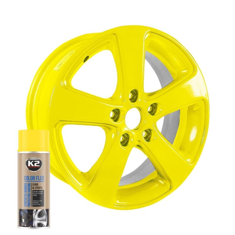K2 COLOR FLEX rubber spray yellow 